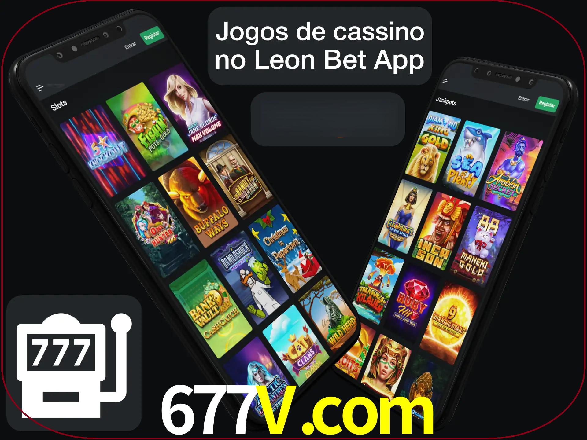 Escolha quais jogos de cassino jogar no app.