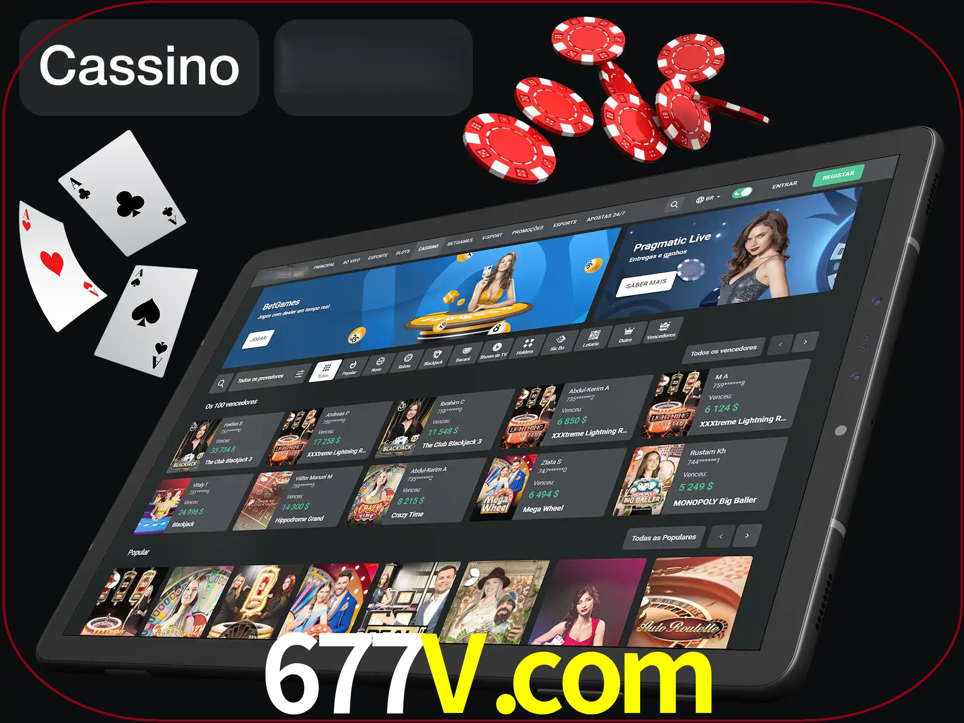 Jogue vários jogos de cassino em nosso cassino.
