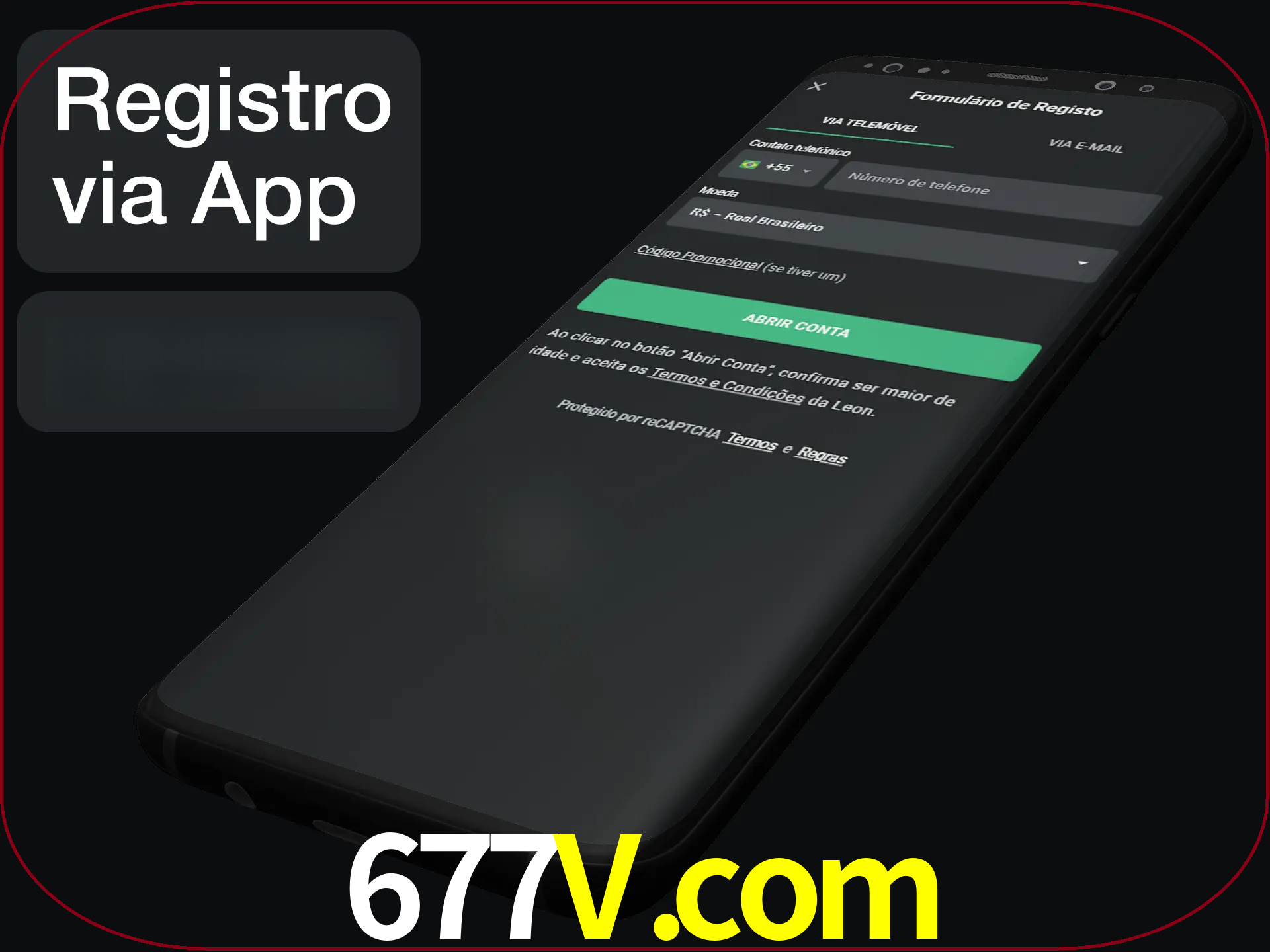 Registre-se quiclly em LeonBet usando o aplicativo.